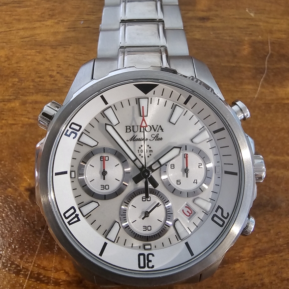 Bulova Marine Star Silver Watch
